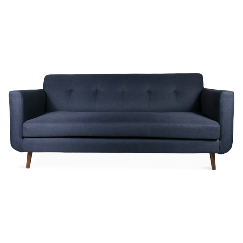 Eta Sofa – Rosewood Base, Tufted Back – Millsdale
